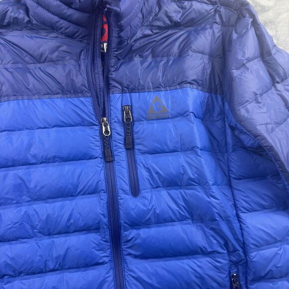 Gerry Puffer Jacket Mens Large Blue Goose Down Fillpower L Full Zip Outdoor - Picture 2 of 6